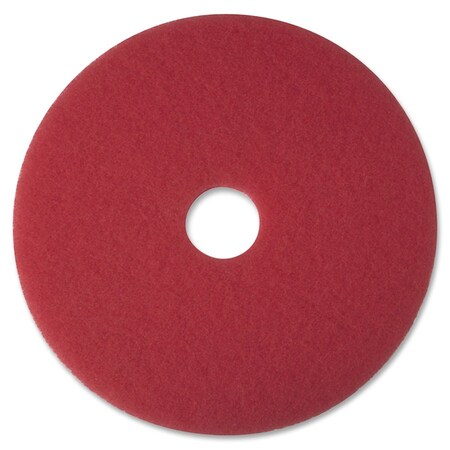 3M Buffer Pad, Removes Scuff Marks, 16" Red, PK 5 MMM08391